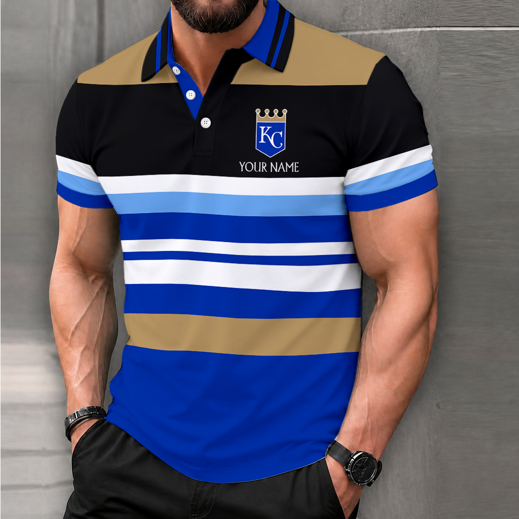 LIMITED EDITION - NEW CUSTOMIZED MLB19 KCR KANSAS CITY ROYALS POLO SHIRT, ZIP POLO SHIRT & T-SHIRTS