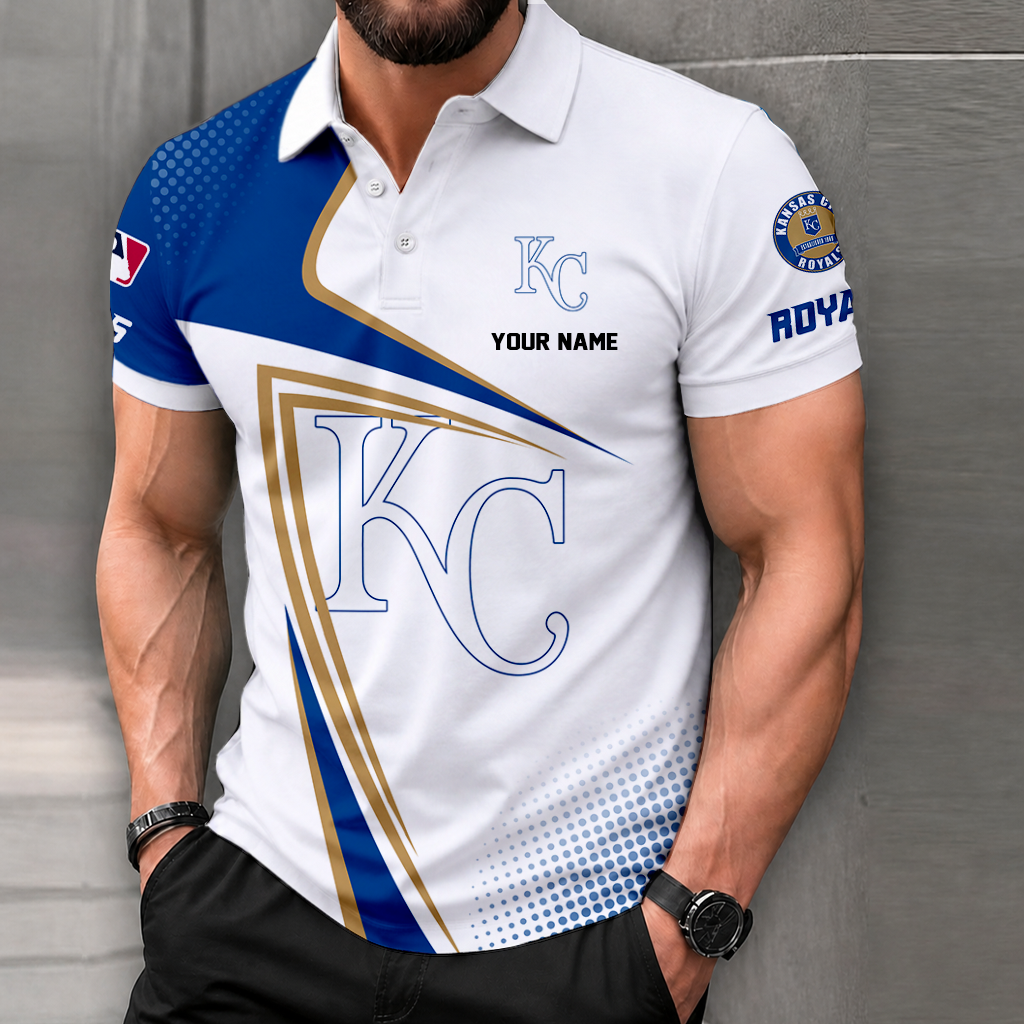 LIMITED EDITION - NEW CUSTOMIZED MLB19 KCR KANSAS CITY ROYALS POLO SHIRT, ZIP POLO SHIRT & T-SHIRTS