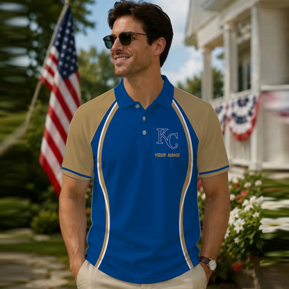 [FLASH SALE] NEW CUSTOMIZED MLB19 KCR KANSAS CITY ROYALS POLO SHIRT