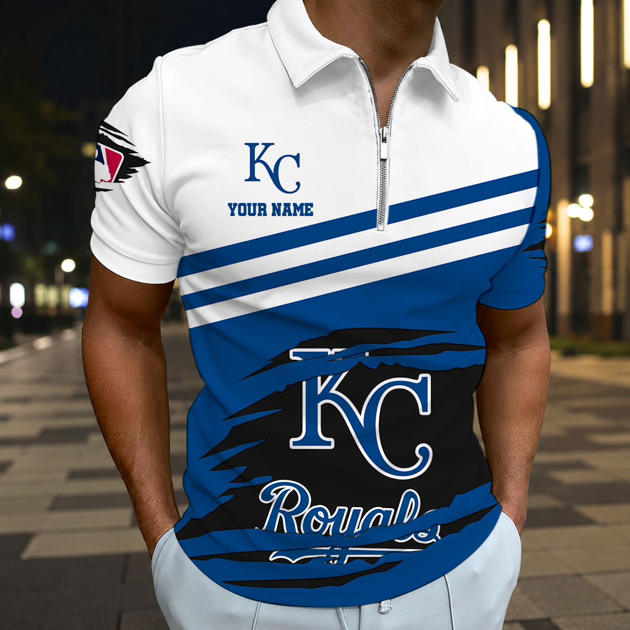 EXCLUSIVE EDITION - NEW CUSTOMIZED MLB19 KCR KANSAS CITY ROYALS T-SHIRT, POLO SHIRT, ZIP POLO SHIRT, SWEATSHIRT, HOODIE & ZIP HOODIE