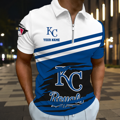 EXCLUSIVE EDITION - NEW CUSTOMIZED MLB19 KCR KANSAS CITY ROYALS T-SHIRT, POLO SHIRT, ZIP POLO SHIRT, SWEATSHIRT, HOODIE & ZIP HOODIE