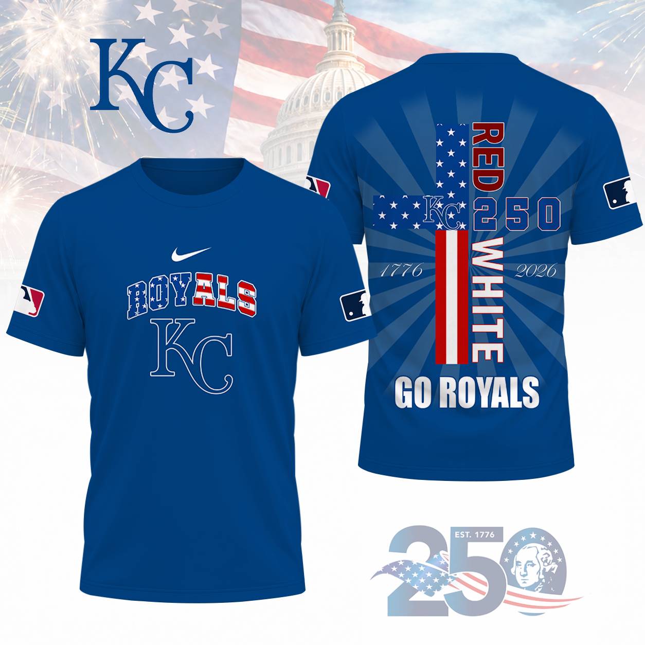 LIMITED EDITION - NEW CUSTOMIZED MLB19 KCR KANSAS CITY ROYALS T-SHIRT, POLO SHIRT, ZIP POLO SHIRT, SWEATSHIRT, HOODIE & ZIP HOODIE