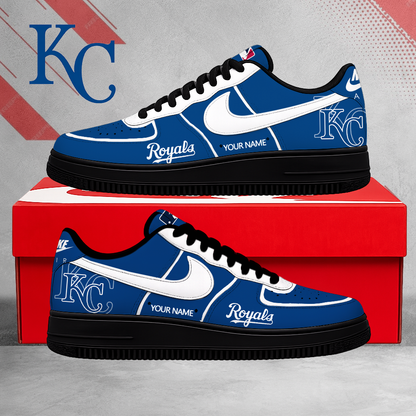SPECIAL EDITION - NEW CUSTOMIZED MLB19 KCR KANSAS CITY ROYALS AF1 SHOES