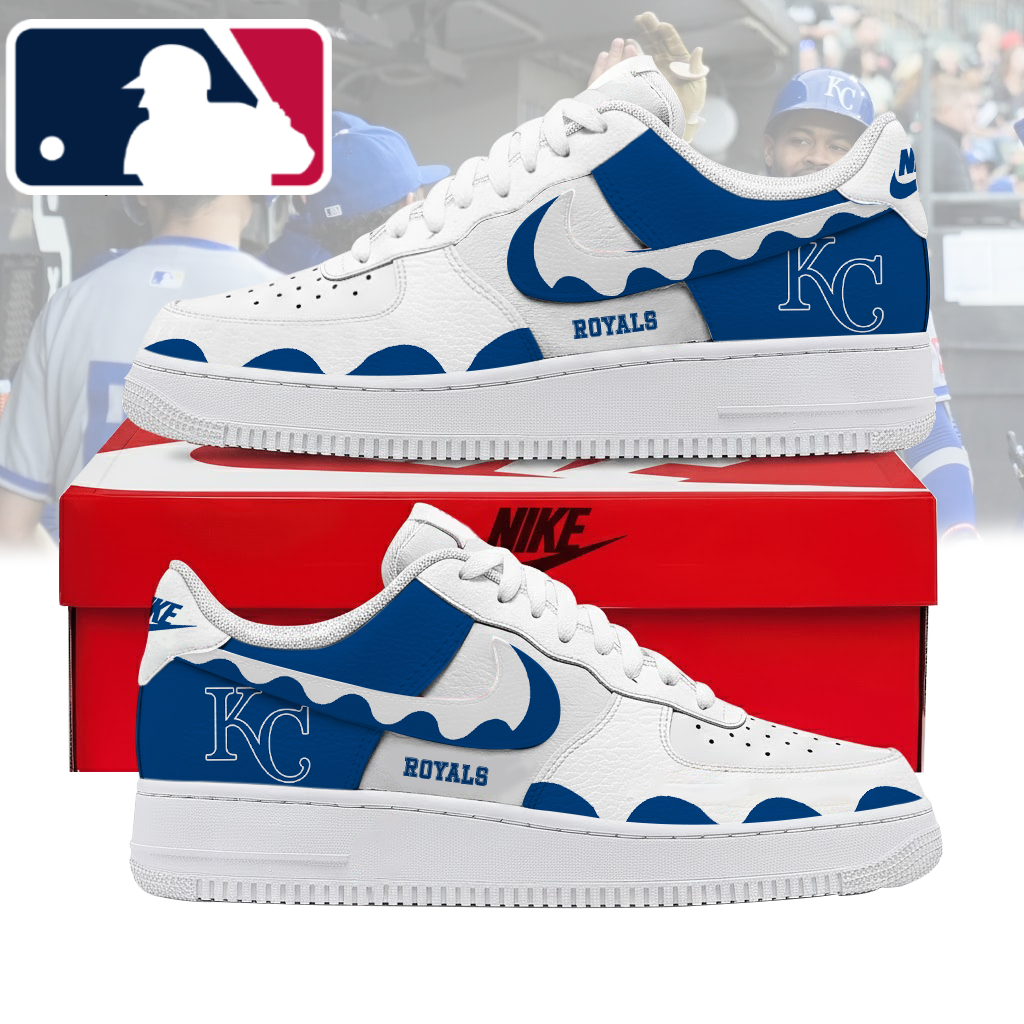 FINAL CLEARANCE - NEW CUSTOMIZED MLB19 KCR KANSAS CITY ROYALS AF1 SHOES