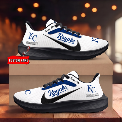 [FLASH SALE] NEW CUSTOMIZED MLB19 KCR KANSAS CITY ROYALS ROAD RUNNING SHOES