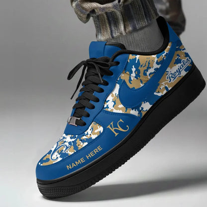 [FLASH SALE] NEW CUSTOMIZED MLB19 KCR KANSAS CITY ROYALS AF1 SHOES