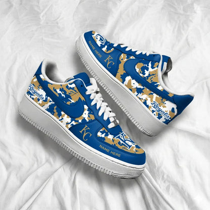 [FLASH SALE] NEW CUSTOMIZED MLB19 KCR KANSAS CITY ROYALS AF1 SHOES