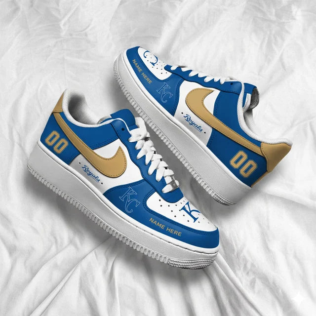 [FLASH SALE] NEW CUSTOMIZED MLB19 KCR KANSAS CITY ROYALS AF1 SHOES