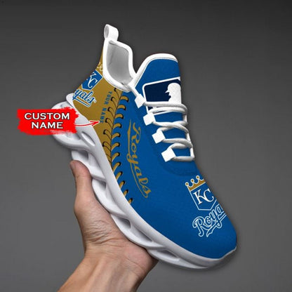 LIMITED EDITION - NEW CUSTOMIZED MLB19 KCR KANSAS CITY ROYALS MAX SOUL SHOES