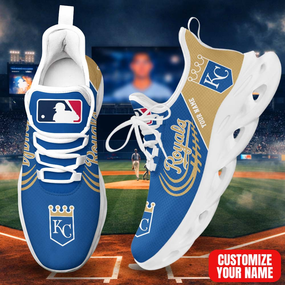 LIMITED EDITION - NEW CUSTOMIZED MLB19 KCR KANSAS CITY ROYALS PREMIUM CLUNKY SNEAKERS