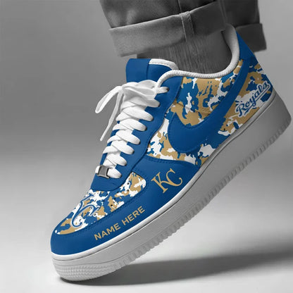 [FLASH SALE] NEW CUSTOMIZED MLB19 KCR KANSAS CITY ROYALS AF1 SHOES