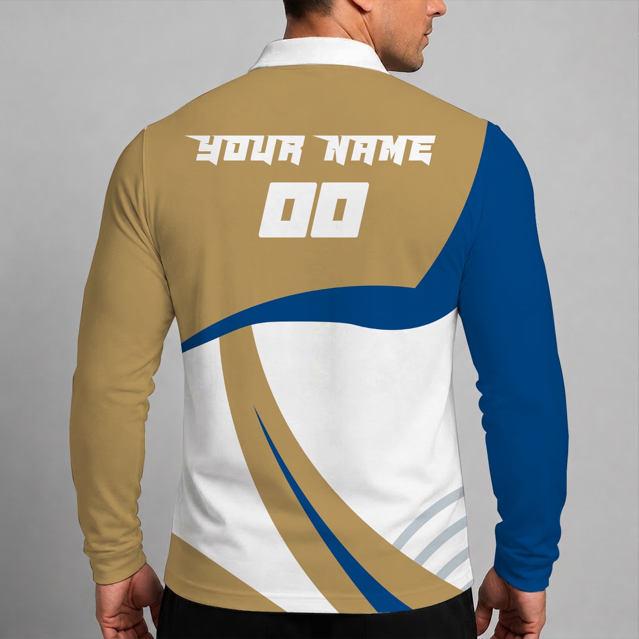 [FLASH SALE] NEW CUSTOMIZED MLB19 KCR KANSAS CITY ROYALS MEN'S LONG SLEEVE POLO