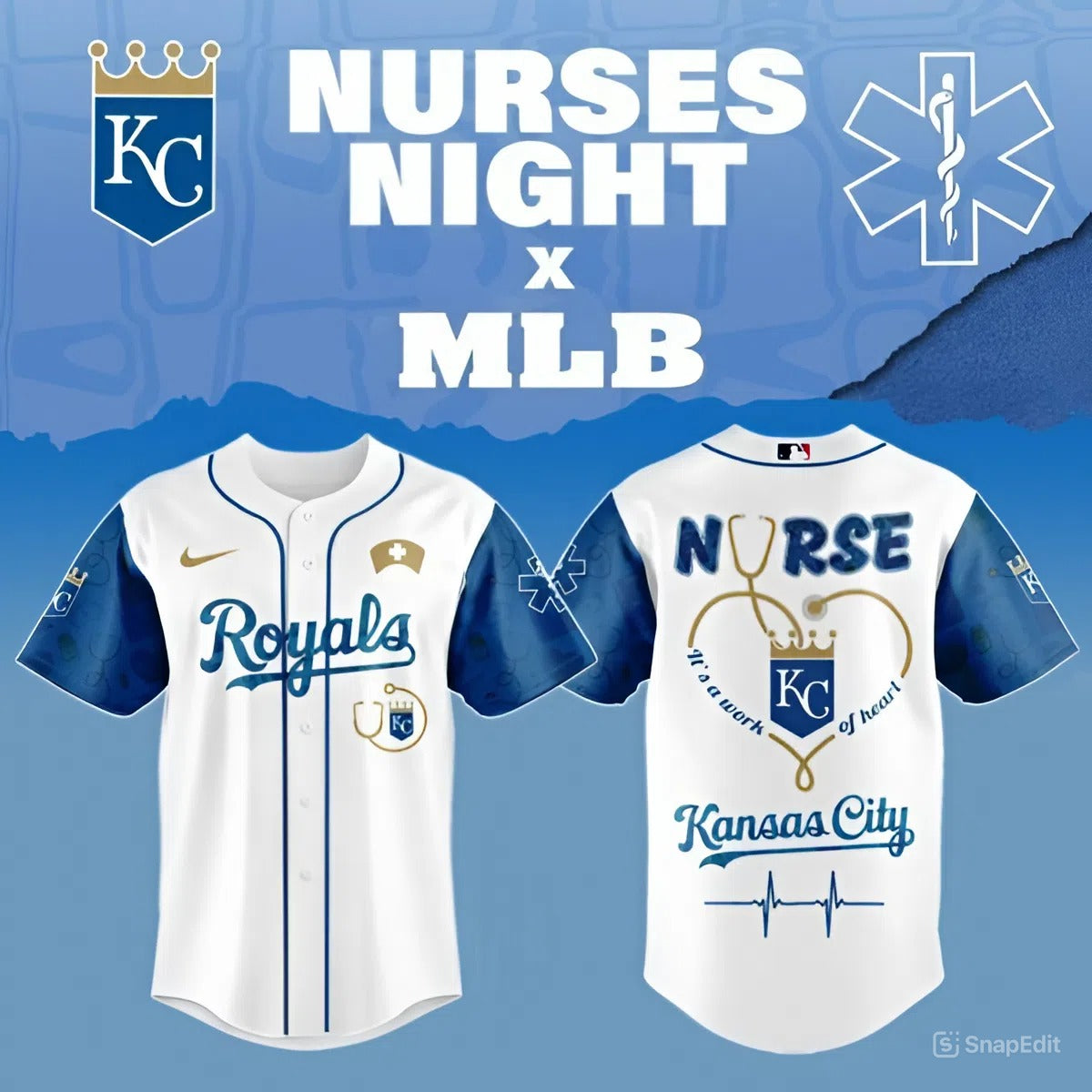LIMITED EDITION - NEW CUSTOMIZED MLB19 KCR KANSAS CITY ROYALS BASEBALL JERSEY