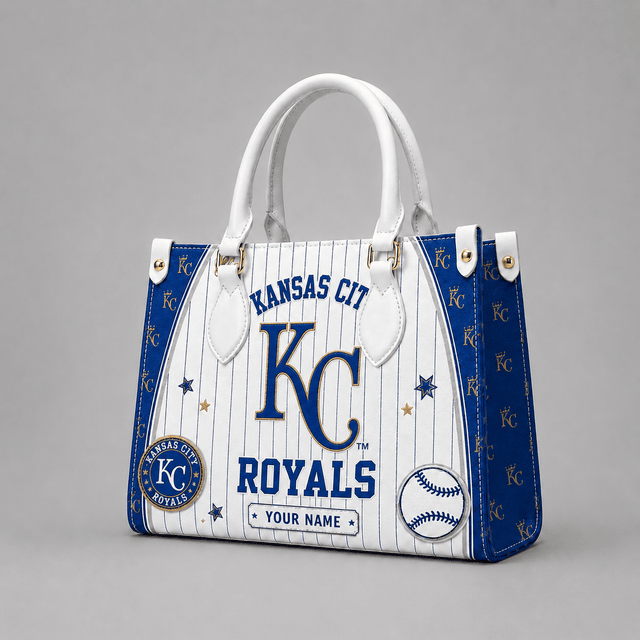 [FLASH SALE] NEW CUSTOMIZED MLB19 KCR KANSAS CITY ROYALS LEATHER HANDBAG