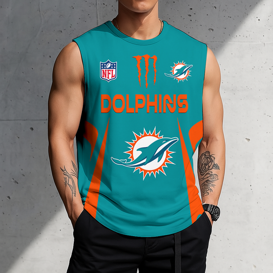 LIMITED EDITION - NEW CUSTOMIZED NFL19 MDP MIAMI DOLPHINS MEN'S GYM SHIRT