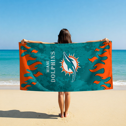 LIMITED EDITION - NEW CUSTOMIZED NFL19 MDP MIAMI DOLPHINS BEACH TOWEL FOR FAN