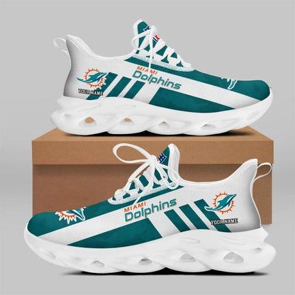 LIMITED EDITION - NEW CUSTOMIZED NFL19 MDP MIAMI DOLPHINS UNISEX MAX SOUL SHOES
