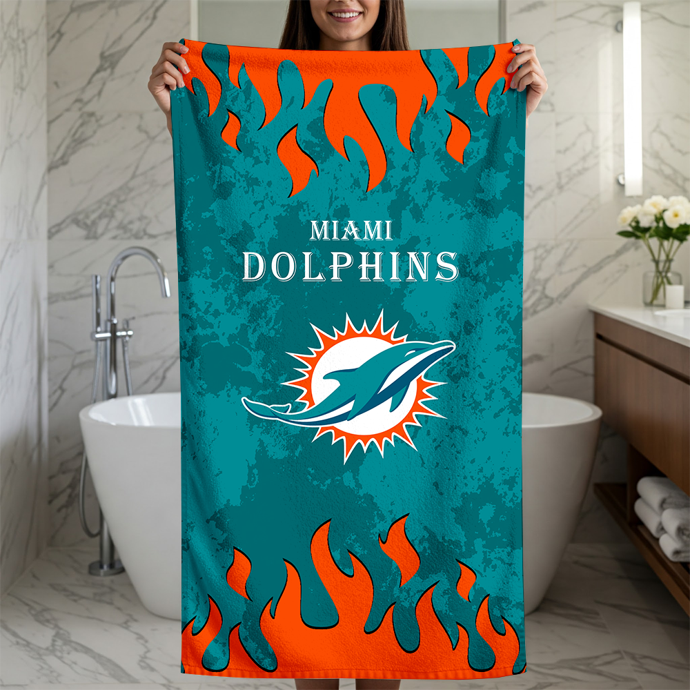 LIMITED EDITION - NEW CUSTOMIZED NFL19 MDP MIAMI DOLPHINS BEACH TOWEL FOR FAN