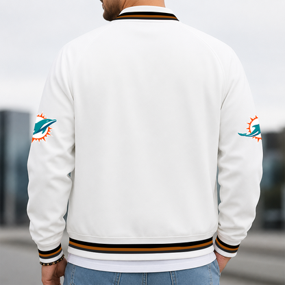 [SPECIAL OFFER] NEW CUSTOMIZED NFL19 MDP MIAMI DOLPHINS MEN'S CASUAL JACKET