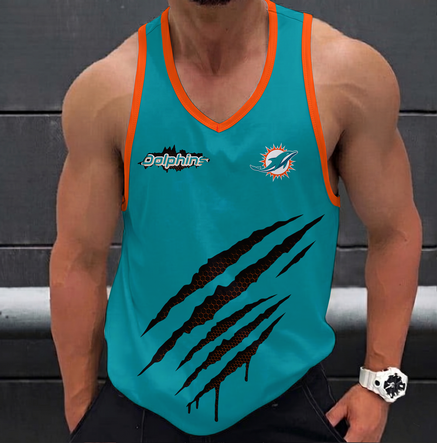 SPECIAL EDITION - NEW CUSTOMIZED NFL19 MDP MIAMI DOLPHINS UNISEX TANK TOP