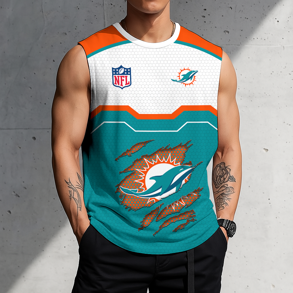LIMITED EDITION - NEW CUSTOMIZED NFL19 MDP MIAMI DOLPHINS MEN'S GYM SHIRT