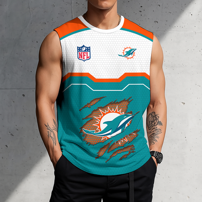 LIMITED EDITION - NEW CUSTOMIZED NFL19 MDP MIAMI DOLPHINS MEN'S GYM SHIRT