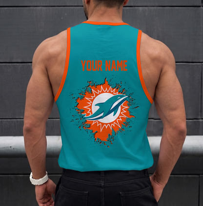 SPECIAL EDITION - NEW CUSTOMIZED NFL19 MDP MIAMI DOLPHINS UNISEX TANK TOP