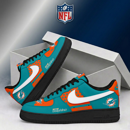 LIMITED EDITION - NEW CUSTOMIZED NFL19 MDP MIAMI DOLPHINS AF1 SHOES