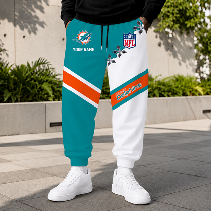 EXCLUSIVE EDITION - NEW CUSTOMIZED NFL19 MDP MIAMI DOLPHINS SWEATPANTS