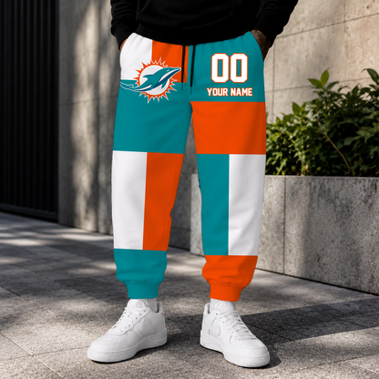 LIMITED EDITION - NEW CUSTOMIZED NFL19 MDP MIAMI DOLPHINS SWEATPANTS