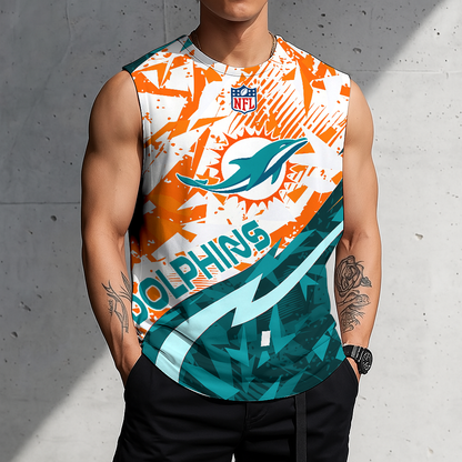 LIMITED EDITION - NEW CUSTOMIZED NFL19 MDP MIAMI DOLPHINS MEN'S GYM SHIRT