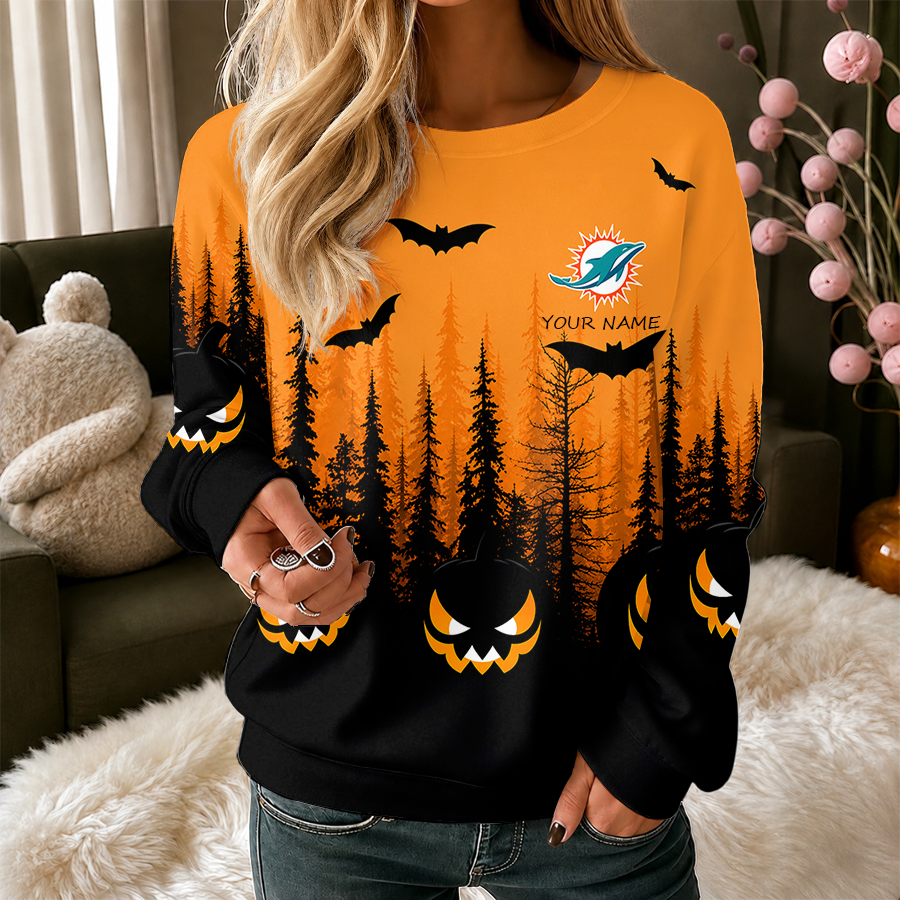 [SPECIAL OFFER] NEW CUSTOMIZED NFL19 MDP MIAMI DOLPHINS UNISEX HALLOWEEN SWEATSHIRT