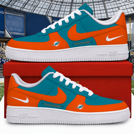 [SPECIAL OFFER] NEW CUSTOMIZED NFL19 MDP MIAMI DOLPHINS AF1 SHOES
