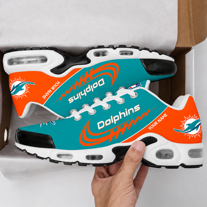 LIMITED EDITION - NEW CUSTOMIZED NFL19 MDP MIAMI DOLPHINS AIR MAX PLUS SNEAKERS
