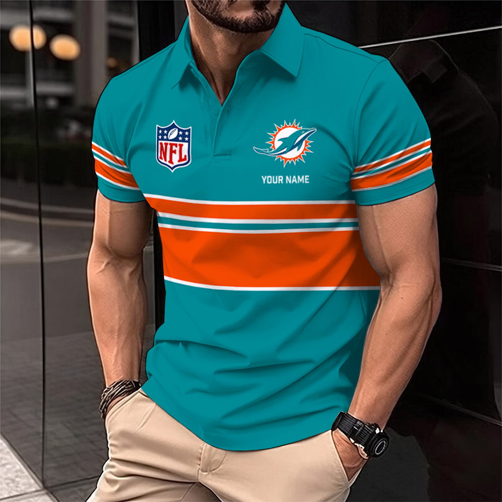 [SPECIAL OFFER] NEW CUSTOMIZED NFL19 MDP MIAMI DOLPHINS POLO SHIRT
