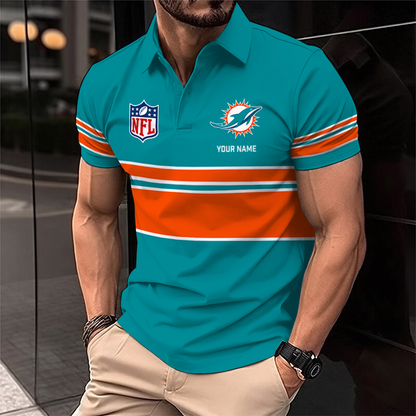 [SPECIAL OFFER] NEW CUSTOMIZED NFL19 MDP MIAMI DOLPHINS POLO SHIRT