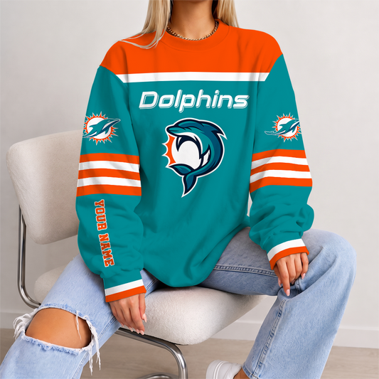 [SPECIAL OFFER] NEW CUSTOMIZED NFL19 MDP MIAMI DOLPHINS UNISEX SWEATSHIRT