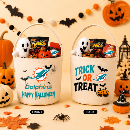[SPECIAL OFFER] NEW CUSTOMIZED NFL19 MDP MIAMI DOLPHINS HALLOWEEN BASKET