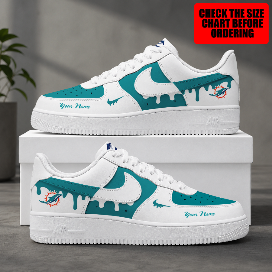 [SPECIAL OFFER] NEW CUSTOMIZED NFL19 MDP MIAMI DOLPHINS AF1 SHOES
