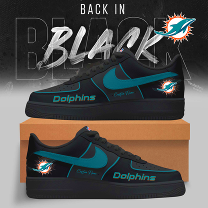 LIMITED EDITION - NEW CUSTOMIZED NFL19 MDP MIAMI DOLPHINS AF1 SNEAKERS