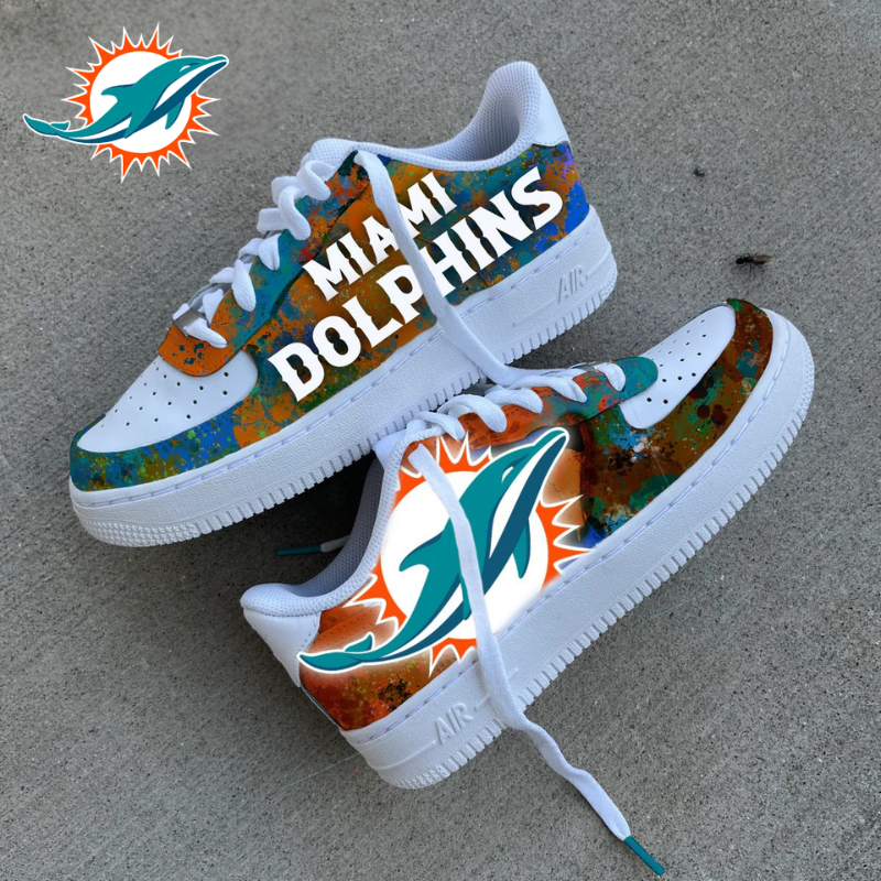 [SPECIAL OFFER] NEW CUSTOMIZED NFL19 MDP MIAMI DOLPHINS AF1 SNEAKERS