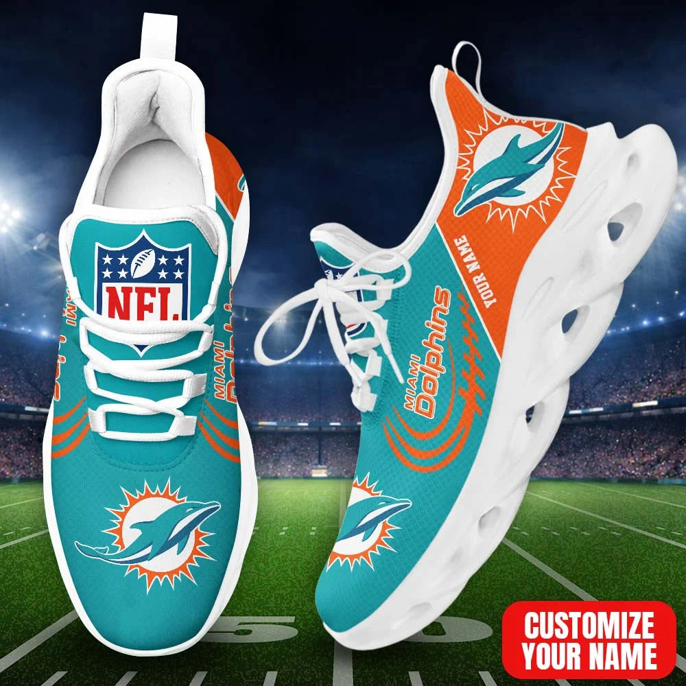 LIMITED EDITION - NEW CUSTOMIZED NFL19 MDP MM DOLPHINS PREMIUM CLUNKY SNEAKERS
