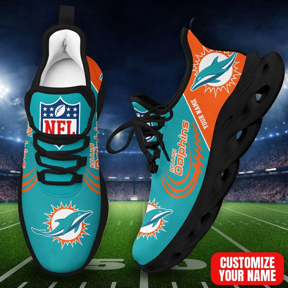 LIMITED EDITION - NEW CUSTOMIZED NFL19 MDP MM DOLPHINS PREMIUM CLUNKY SNEAKERS