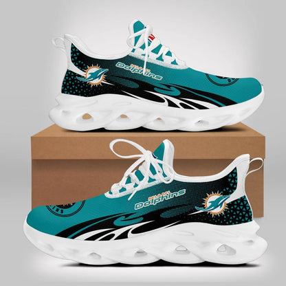 LIMITED EDITION - NEW CUSTOMIZED NFL19 MDP MIAMI DOLPHINS UNISEX MAX SOUL SHOES