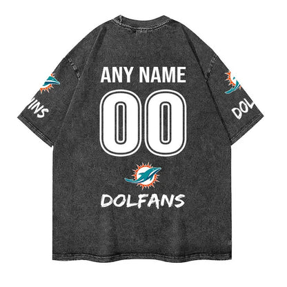 [SPECIAL OFFER] NEW CUSTOMIZED NFL19 MDP MIAMI DOLPHINS MULTICOLOR WASHED TEE