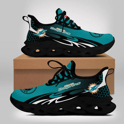 LIMITED EDITION - NEW CUSTOMIZED NFL19 MDP MIAMI DOLPHINS UNISEX MAX SOUL SHOES