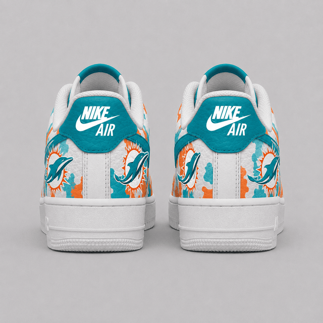 [SPECIAL OFFER] NEW CUSTOMIZED NFL19 MDP MIAMI DOLPHINS AF1 SHOES