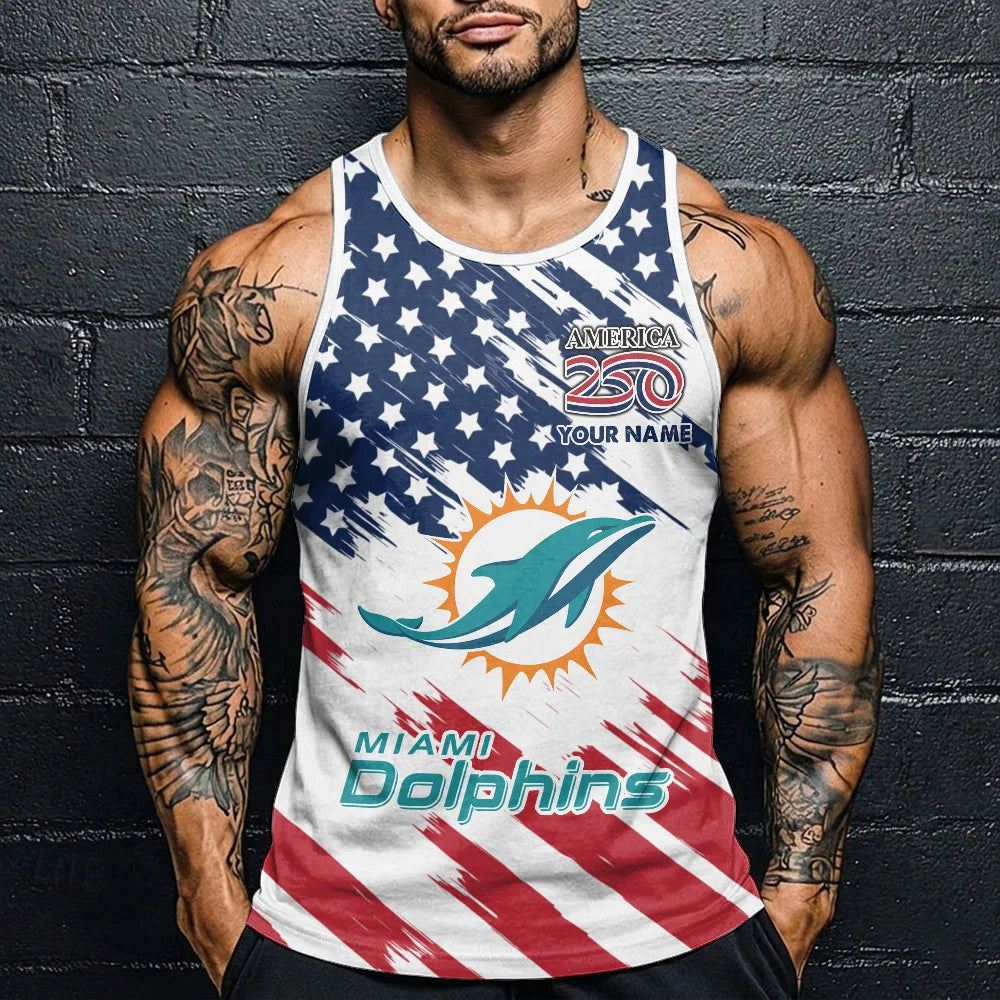 LIMITED EDITION - NEW CUSTOMIZED NFL19 MDP MIAMI DOLPHINS UNISEX TANK TOP
