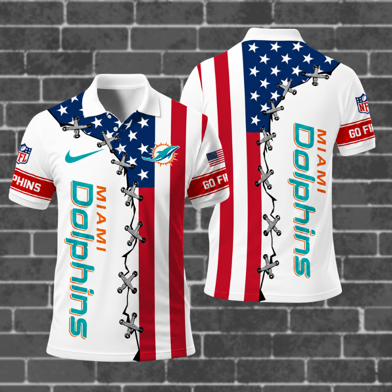 [SPECIAL OFFER] NEW CUSTOMIZED NFL19 MDP MIAMI DOLPHINS POLO SHIRT