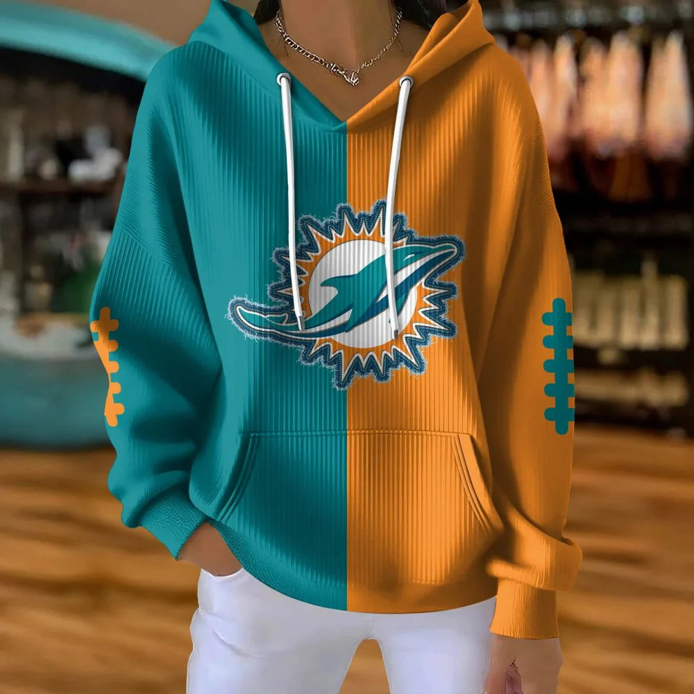 LIMITED EDITION - NEW CUSTOMIZED NFL19 MDP MIAMI DOLPHINS RIBBED HOODIE & SWEATSHIRT